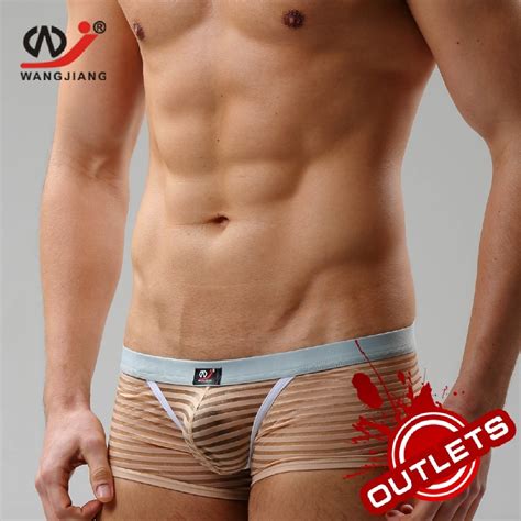 new style 2014 wj 3pcs lot mens underwear boxer lace panties for men