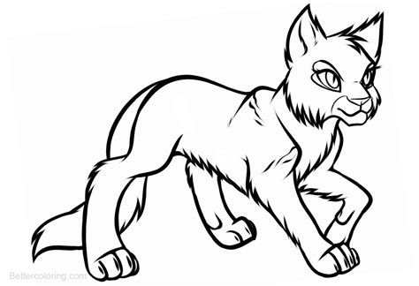warrior cats coloring pages sketch  printable coloring pages