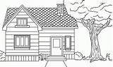 Coloring Pages House Print Popular Schoolhouse sketch template