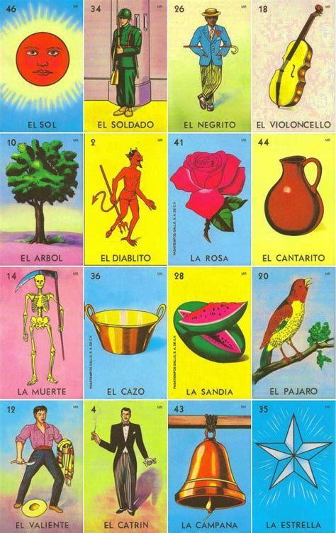 Loteria Mexicana Cartas Para Imprimir Con Imágenes