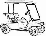 Golf Cart Drawing Coloring Carts Cartoon Pages Template Getdrawings Sketch sketch template