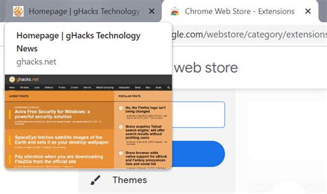 disable chromes tab image previews ghacks tech news