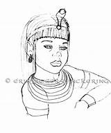 Cleopatra Sketch Woke Clear Morning Head Paper Happy So sketch template