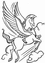 Coloring Pegasus Riding Pages Colouring Supercoloring sketch template