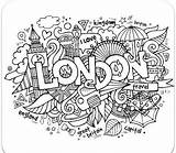 Londres London лондон антистресс для раскраски путешествие раскраска розмальовки страны Colouring Magique країни картинки рисунки сложные путешествия коти Sos перейти sketch template