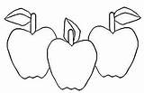 Apples Apple Coloring Three Color Clipart Pages Drawing Clip Clipartbest Kids Getdrawings Fruits sketch template
