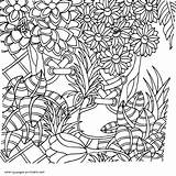 Coloring Pages Adult Flower Spring Adults Flowers Print Printable Look Other sketch template
