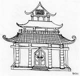 Chinese Pagoda Architecture Drawing Getdrawings Lemuria sketch template
