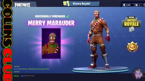 fortnite battle royale buying gingerbread man outfit youtube