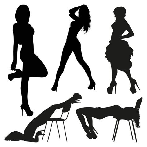 silhouettes of sitting girls — stock vector © 7romawka7 12115248