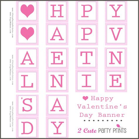 happy valentines day banner printable printable banner happy