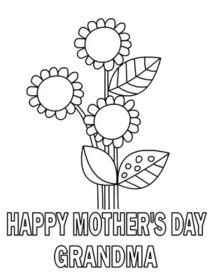 mothers day coloring pages grandma  mother  day coloring pages