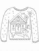 Ugly Gingerbread Template Natalizi Maglioni Jumpers Tacky Muminthemadhouse sketch template