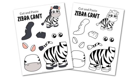 printable zebra craft template simple mom project