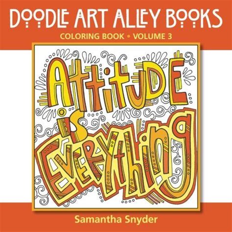 attitude   coloring book doodle art alley books volume