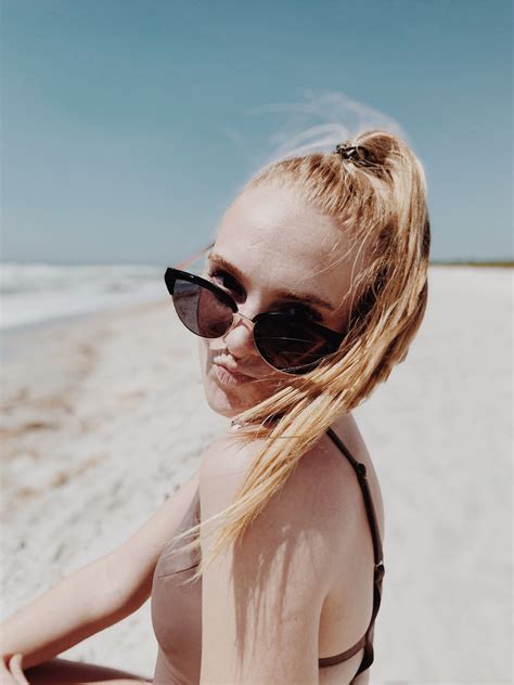 Sunglasses Beach Blonde Ocean Sand Vacation