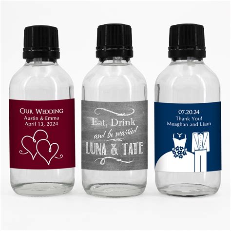 personalized hand sanitizer favors silhouette collection oz glass bottle famous favors