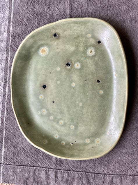 handmade square ceramic plate  acorn pottery etsy ceramic