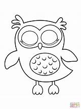 Owl Coloring Pages Clipart Easy Sleepy Owls Printable Girl Color Kids sketch template