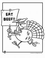 Thanksgiving Beef Eat Turkey Coloring Pages Turke Printer sketch template
