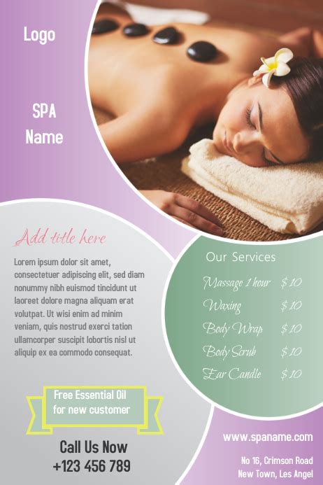 Beauty And Spa Massage World Template Postermywall