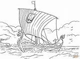 Viking Coloring Pages Longship Ship Printable Vessel Sea Drakkar Vikings Coloriage Drawing sketch template