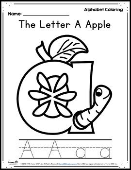 alphabet coloring pages  preschool curriculum tpt