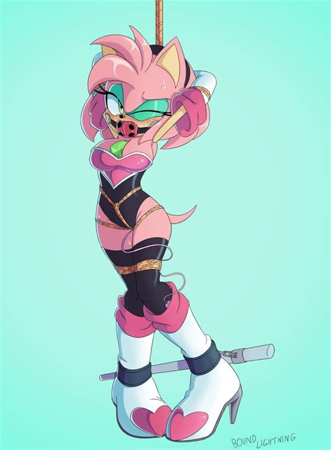 Rule 34 Alternate Costume Amy Rose Bondage Boots Bound