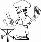 Coloring July Pages 4th Bbq Parade Independence Fourth Apron Chef Getdrawings Related Posts sketch template
