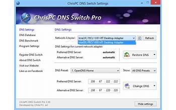 ChrisPC DNS Switch screenshot #1