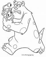 Monsters Boo Sully Sulley Sullivan Escaping Totoro Cda Printables Coloringhome Escapes Distracting sketch template