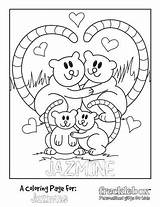 Coloring Pages Valentine Frecklebox Getcolorings Getdrawings Lemurs Loving sketch template