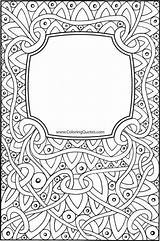 Coloring Pages Colouring Coloriage Covers Printable Sheets Color Binder Cover Mandala Cahier Sample Quotes Book Notebook Books Journal Dessin Visit sketch template