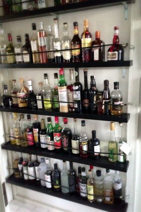 good idea liquor shelf bottle display wall mounted wine rack