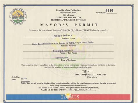 mayors permit   philippines