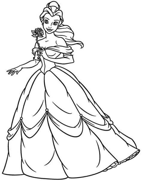 princess belle coloring pages  print