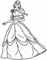 Coloring Print Belle Princess Pages sketch template