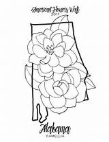 Coloring State Pages Alabama Flag York American Flower Flowers Week Jersey Elephant Printable Getcolorings Getdrawings Football States Awesome Alaska Usa sketch template
