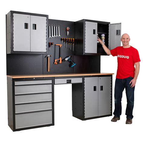 garage storage kit system cupboard workbench drawers tools workshop