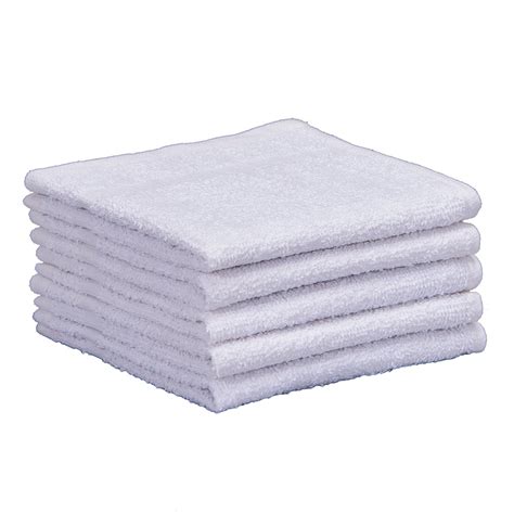 wholesale cotton terry washcloths   white