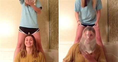 There S A New Online Craze Dropping Water Inflated Condoms On Your Head