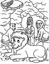 Coloring Daniel Lions Lion Darius sketch template