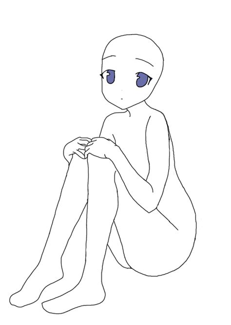 Anime Girl Sit Base By Metalcookie528 On Deviantart