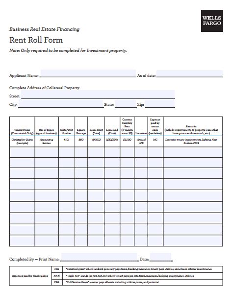 Rent Roll Templates Find Word Templates