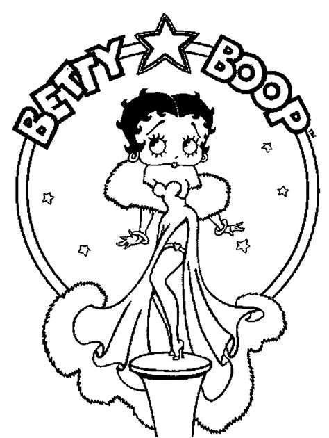 printable betty boop coloring pages