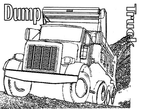 hudtopics dump truck coloring pages printable