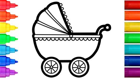drawing  kids   draw  baby carriage coloring  kids