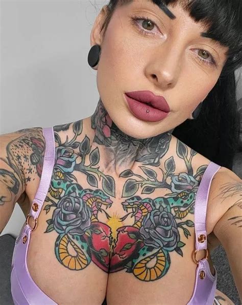 Adult Star Who Regrets Chest Tattoo After 34g Boob Job Flaunts Ink In