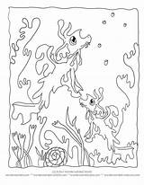 Coloring Pages Seaweed Water sketch template