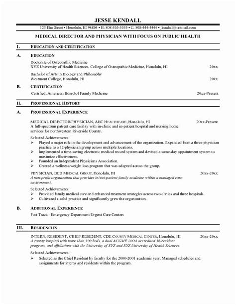 medical student resume template mryn ism